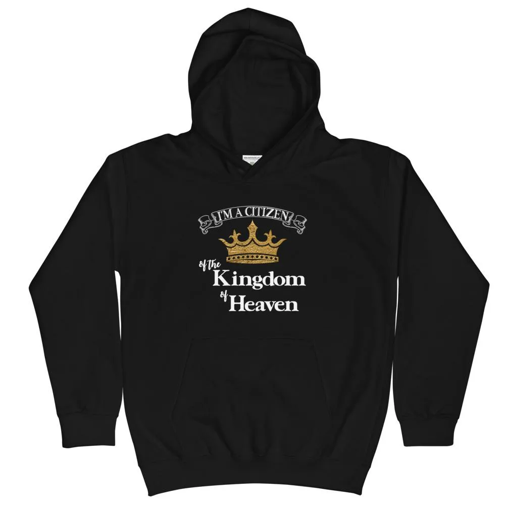 I'm a Citizen, Unisex Youth Hooded Sweatshirt-White Text