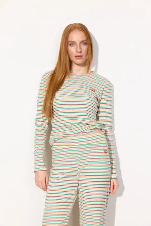 Indie Blouse - Rainbow Striped