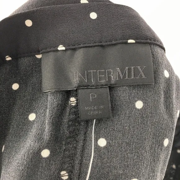 Intermix Women Shorts Lenox Black Polka Dot Scalloped Layered Dress Shorts Sz P