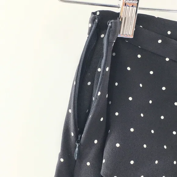 Intermix Women Shorts Lenox Black Polka Dot Scalloped Layered Dress Shorts Sz P
