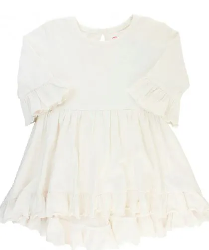 Ivory High Low Ruffle Tunic