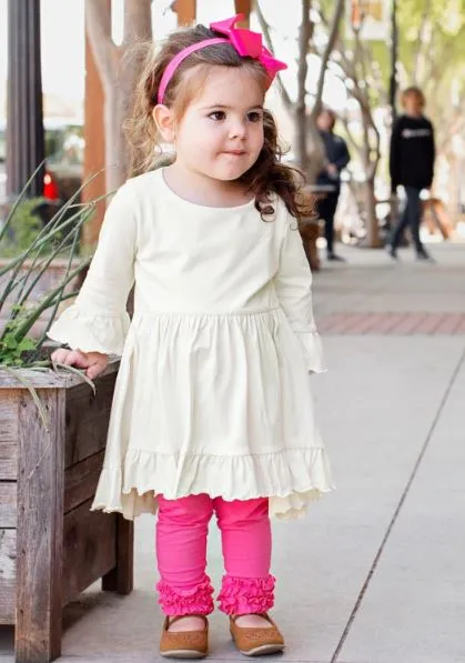 Ivory High Low Ruffle Tunic