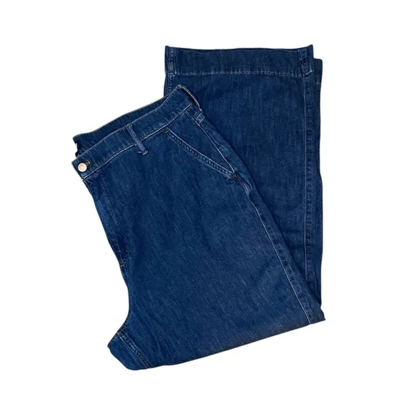 J. CREW | Denim Wide Leg Trouser Pants Size 20 (35)