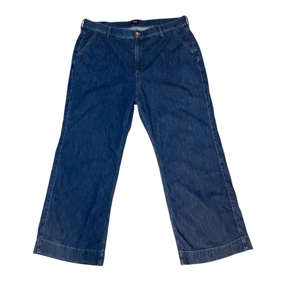 J. CREW | Denim Wide Leg Trouser Pants Size 20 (35)
