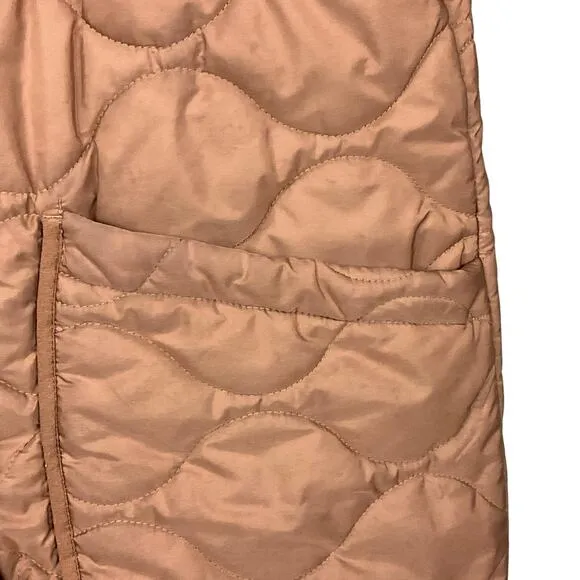 J. CREW Quilted Cocoon Puffer Coat Jacket Primaloft Dark Nutmeg Brown sz M
