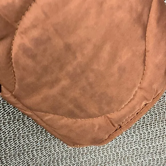 J. CREW Quilted Cocoon Puffer Coat Jacket Primaloft Dark Nutmeg Brown sz M