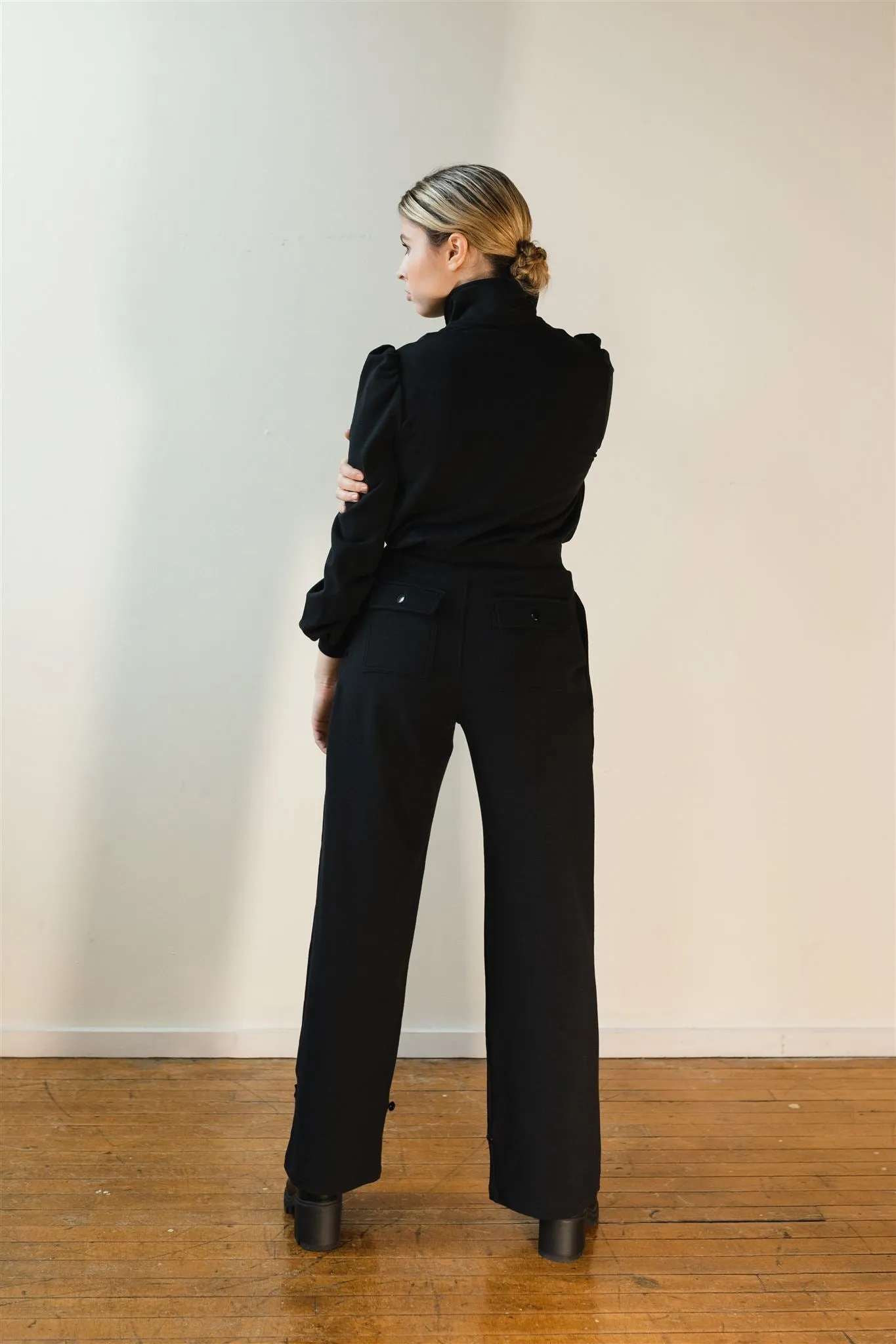 Jackie Tencel Organic Cotton Button-Down - Black
