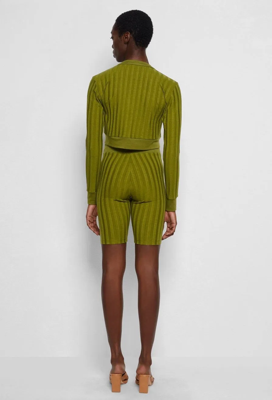 James Cropped Cardigan (Basil)