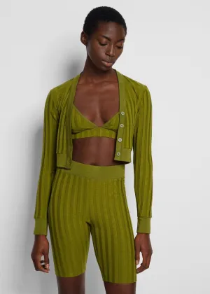 James Cropped Cardigan (Basil)