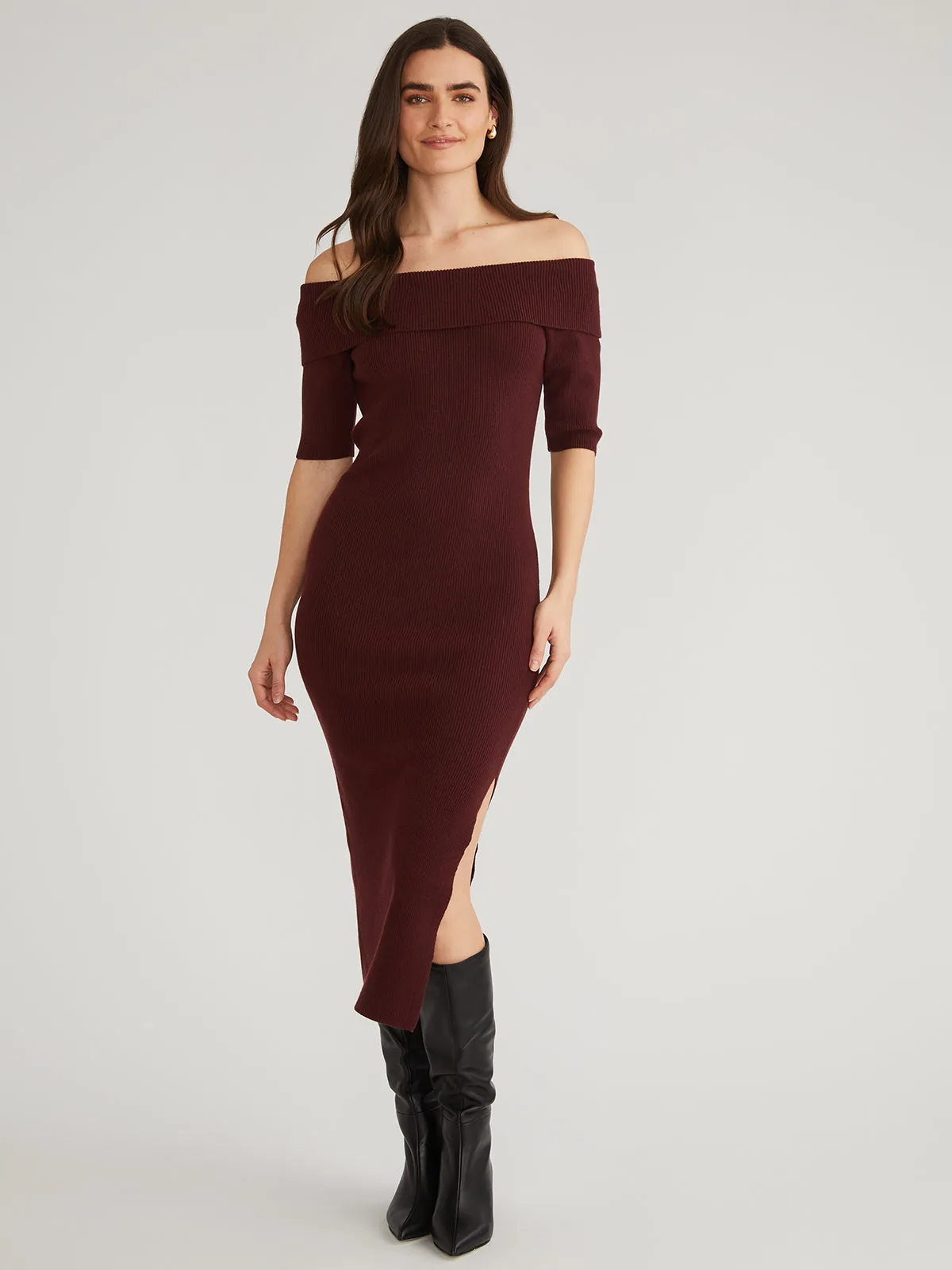 Jennifer: Off Shoulder Midi Dress