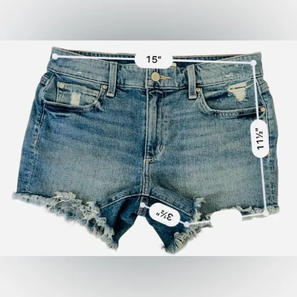 Joe's Jeans The Ozzie Mid Rise Raw Hem Shorts. Size 27