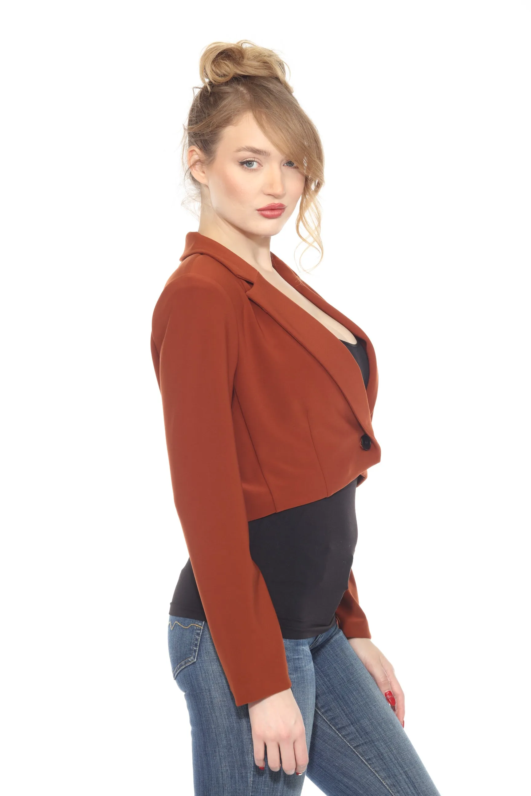 Joseph Ribkoff Cinnamon Cropped Blazer Jacket 243214