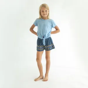 Joyous & Free Golden Girl Dark Blue Smock Short
