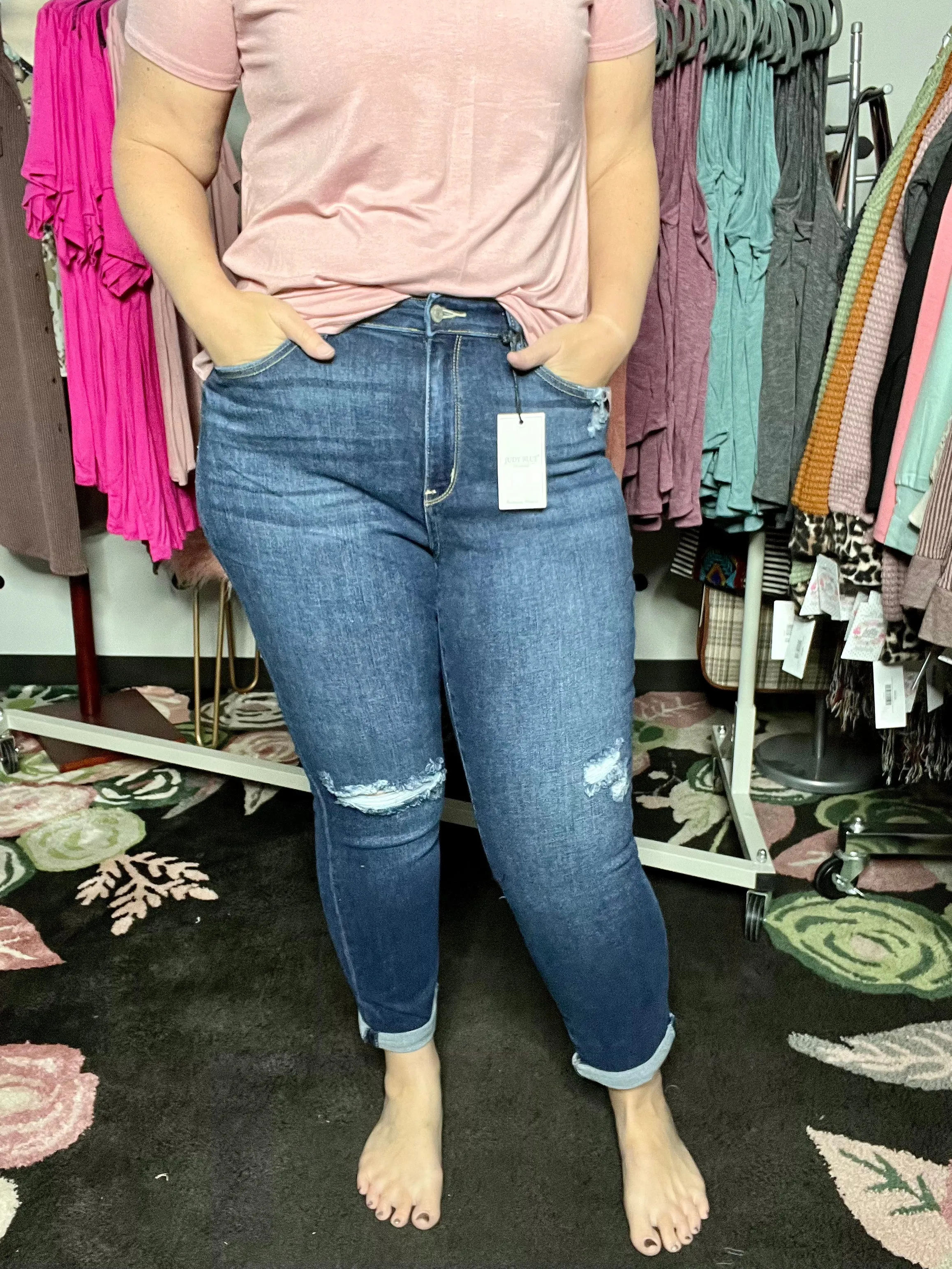 Judy Blue | Bailey | Dark Wash Boyfriend Jeans