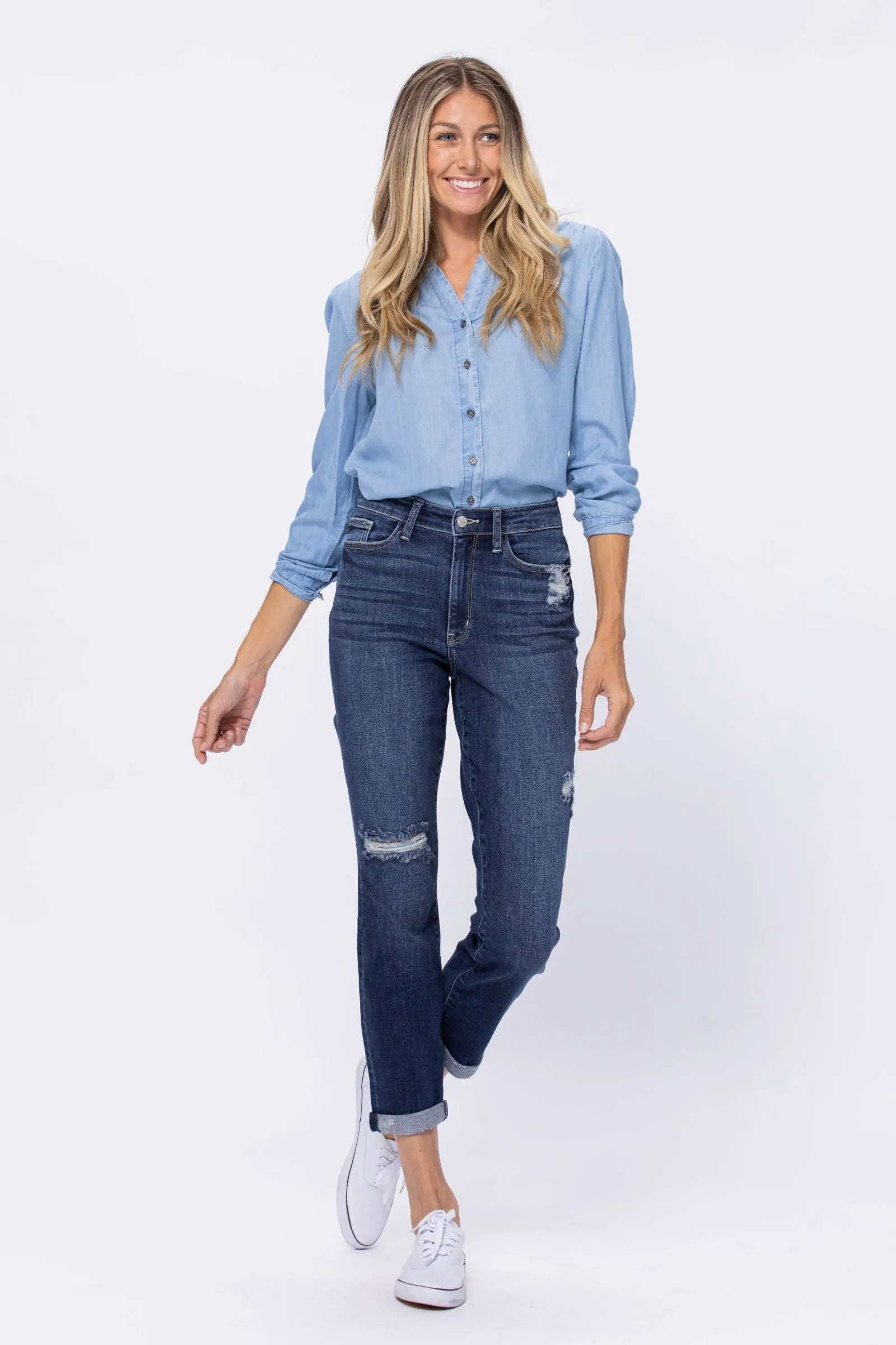 Judy Blue | Bailey | Dark Wash Boyfriend Jeans