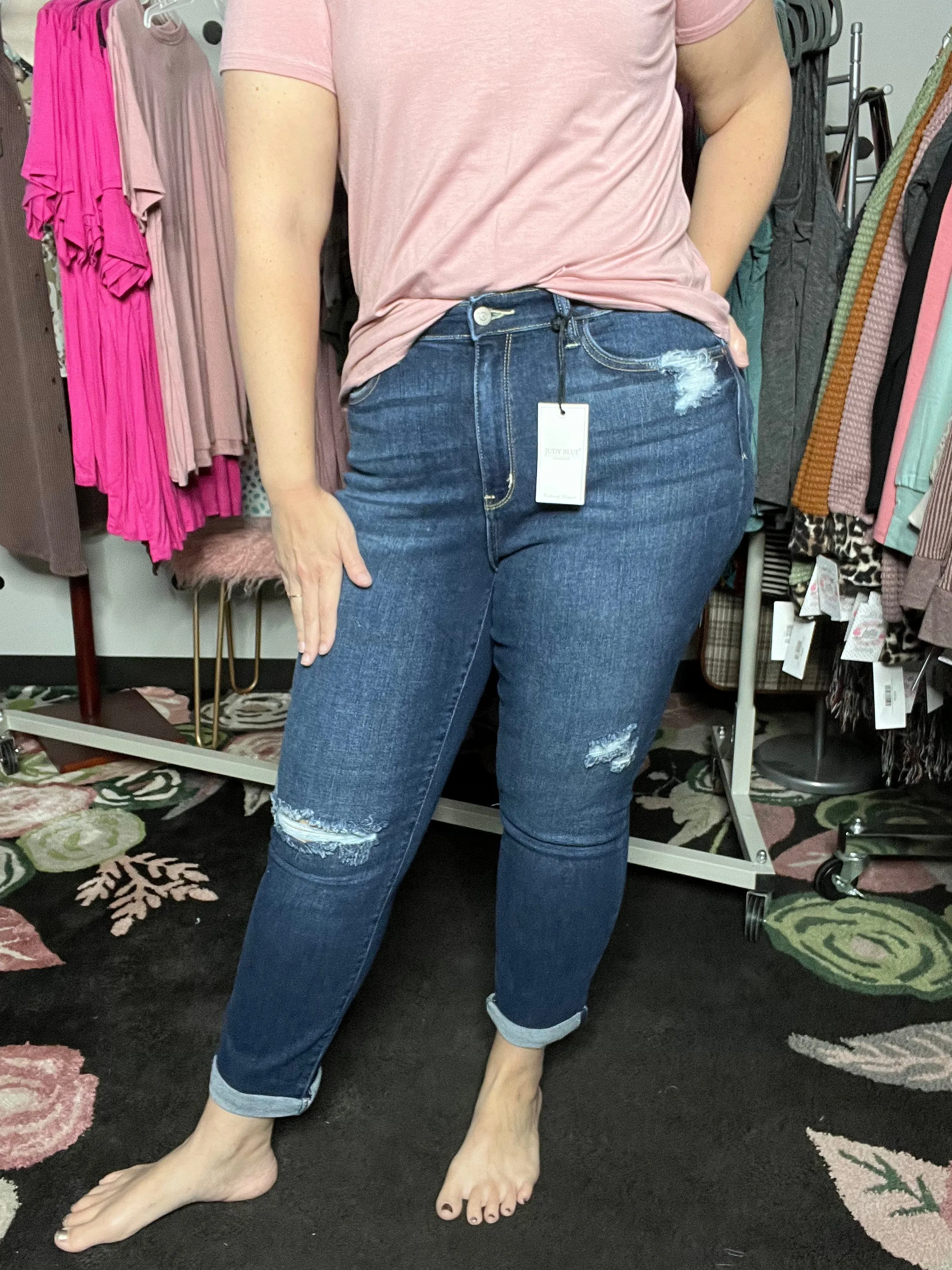 Judy Blue | Bailey | Dark Wash Boyfriend Jeans