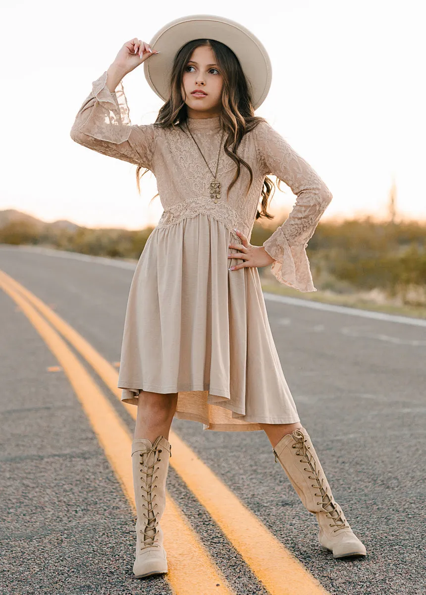 Kaleigh Dress in Sand