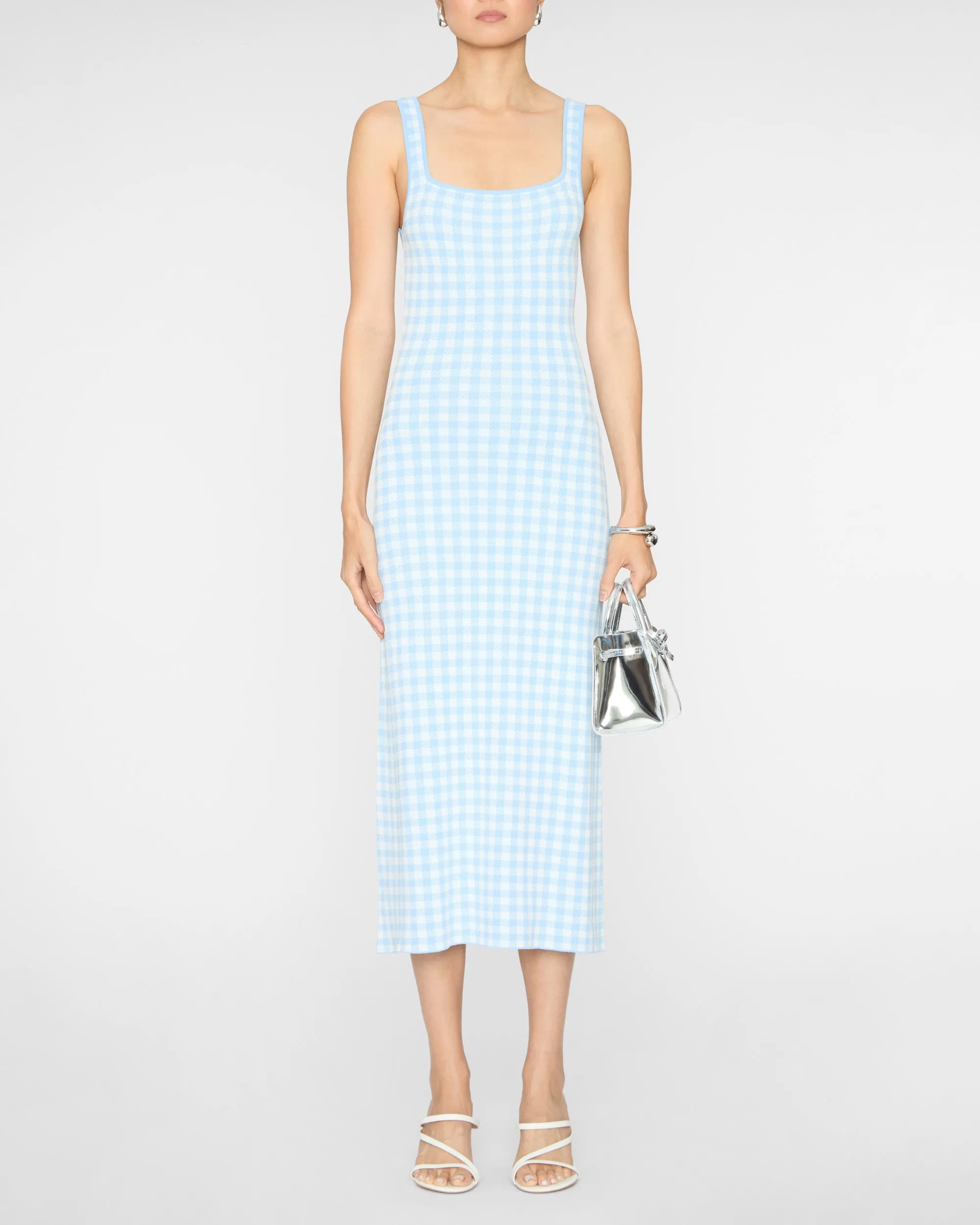 Katie Dress in Sky Gingham