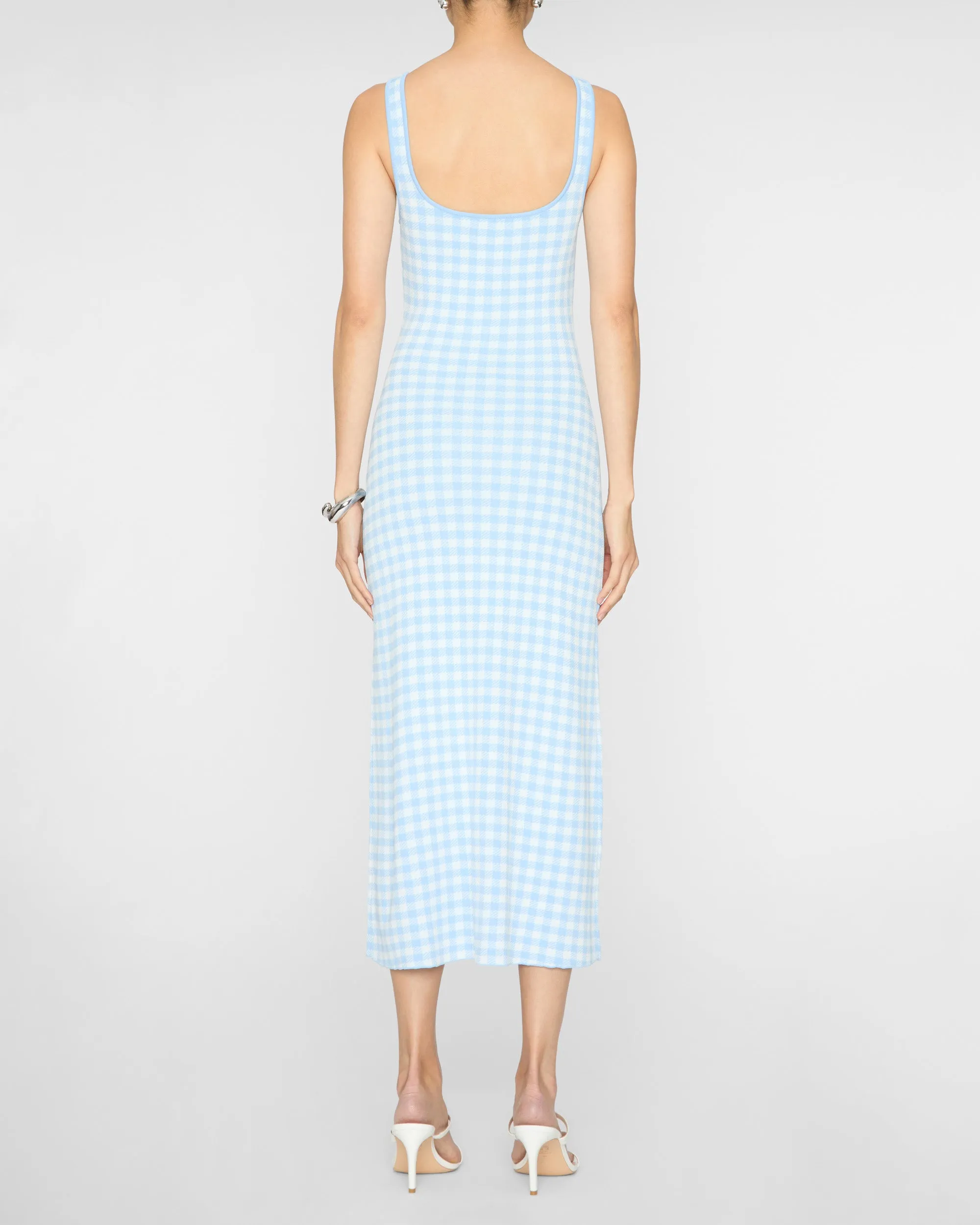Katie Dress in Sky Gingham