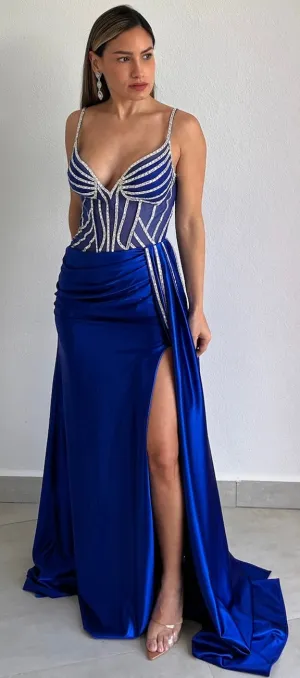Keep It Interesting Royal Blue Formal Gown