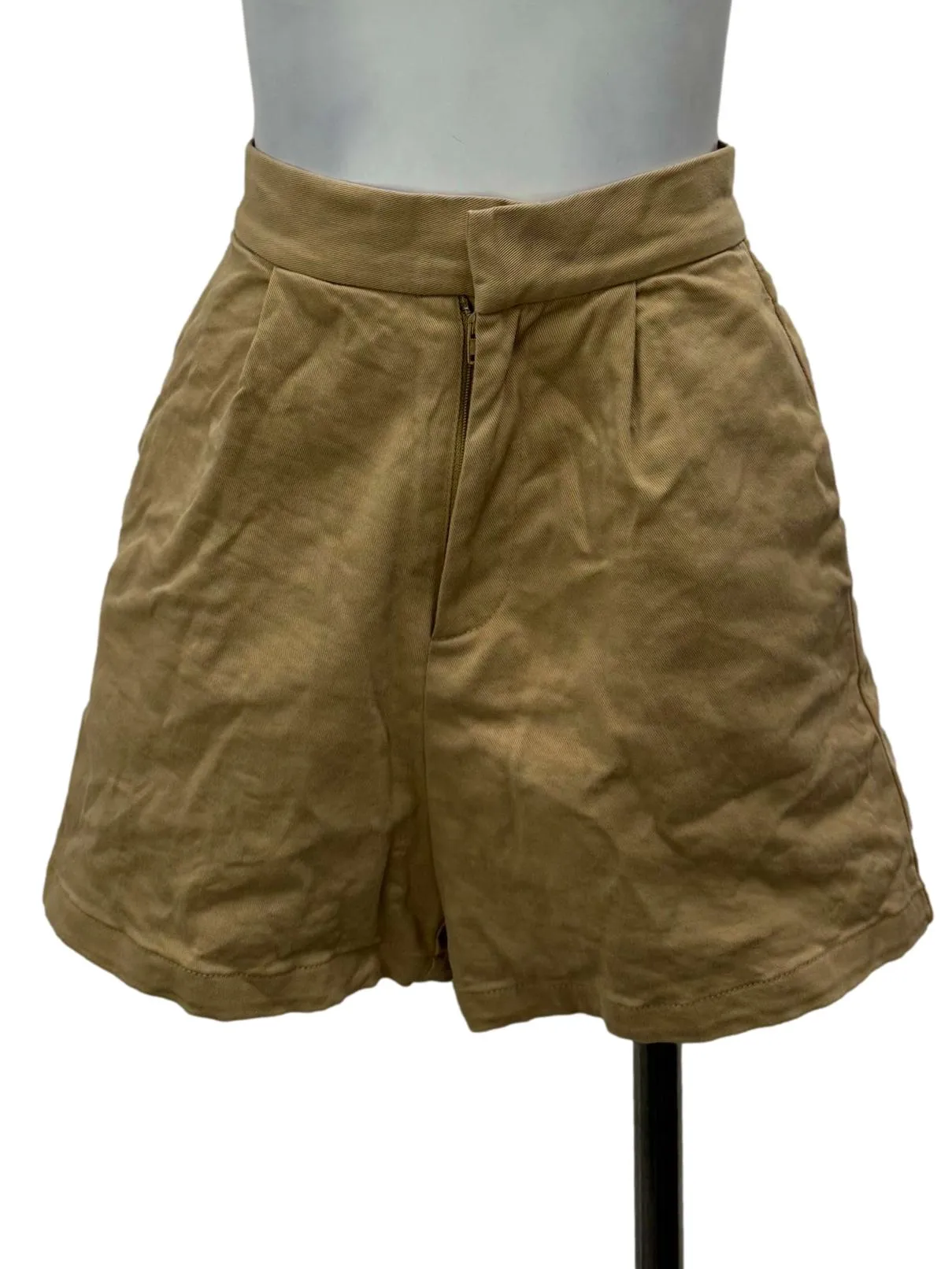 Khaki Brown Basic Shorts