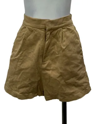 Khaki Brown Basic Shorts