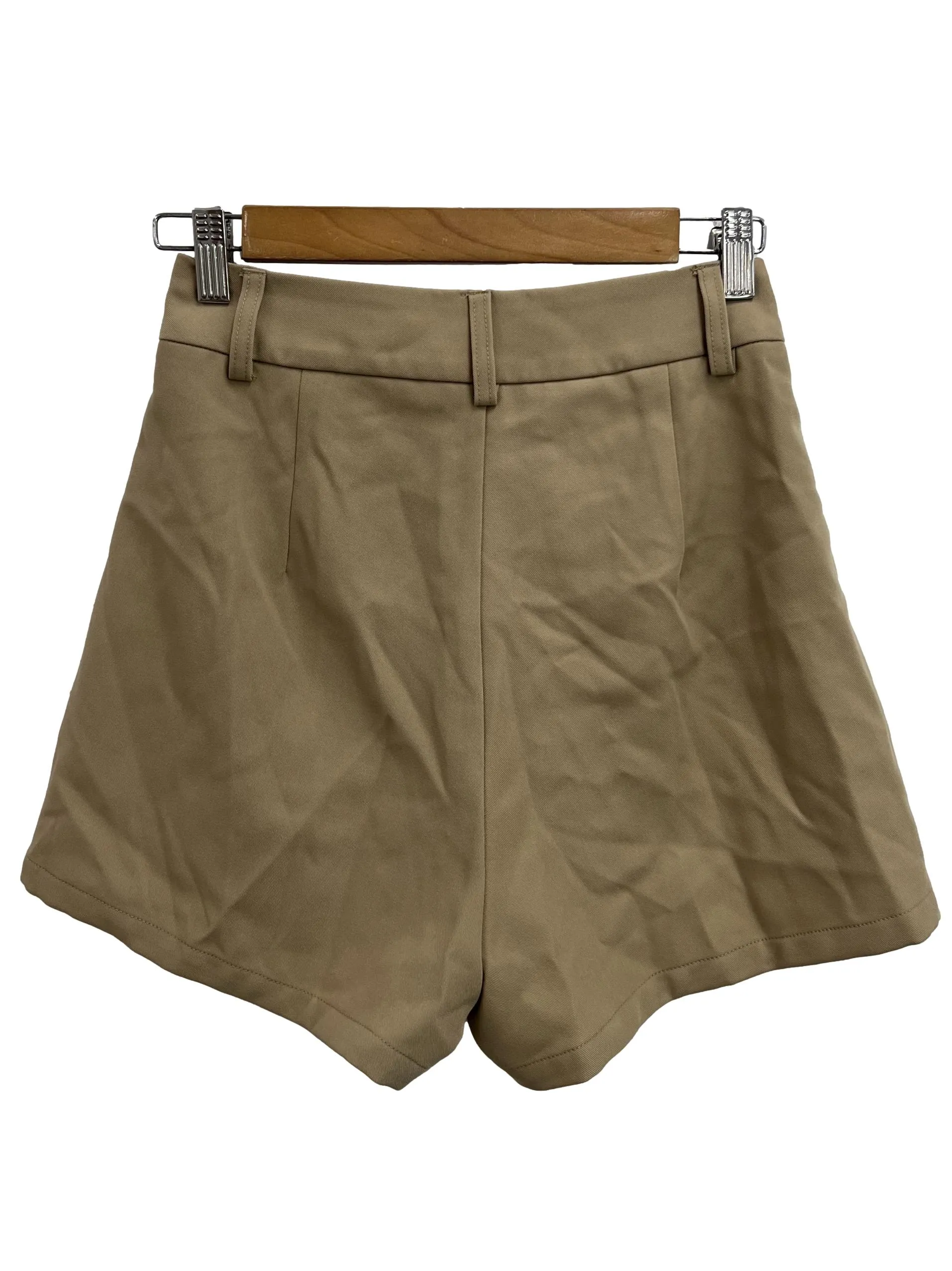 Khaki Double Button Shorts