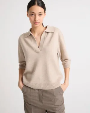 Knit polo shirt