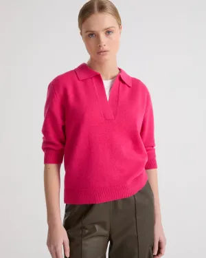 Knit polo shirt