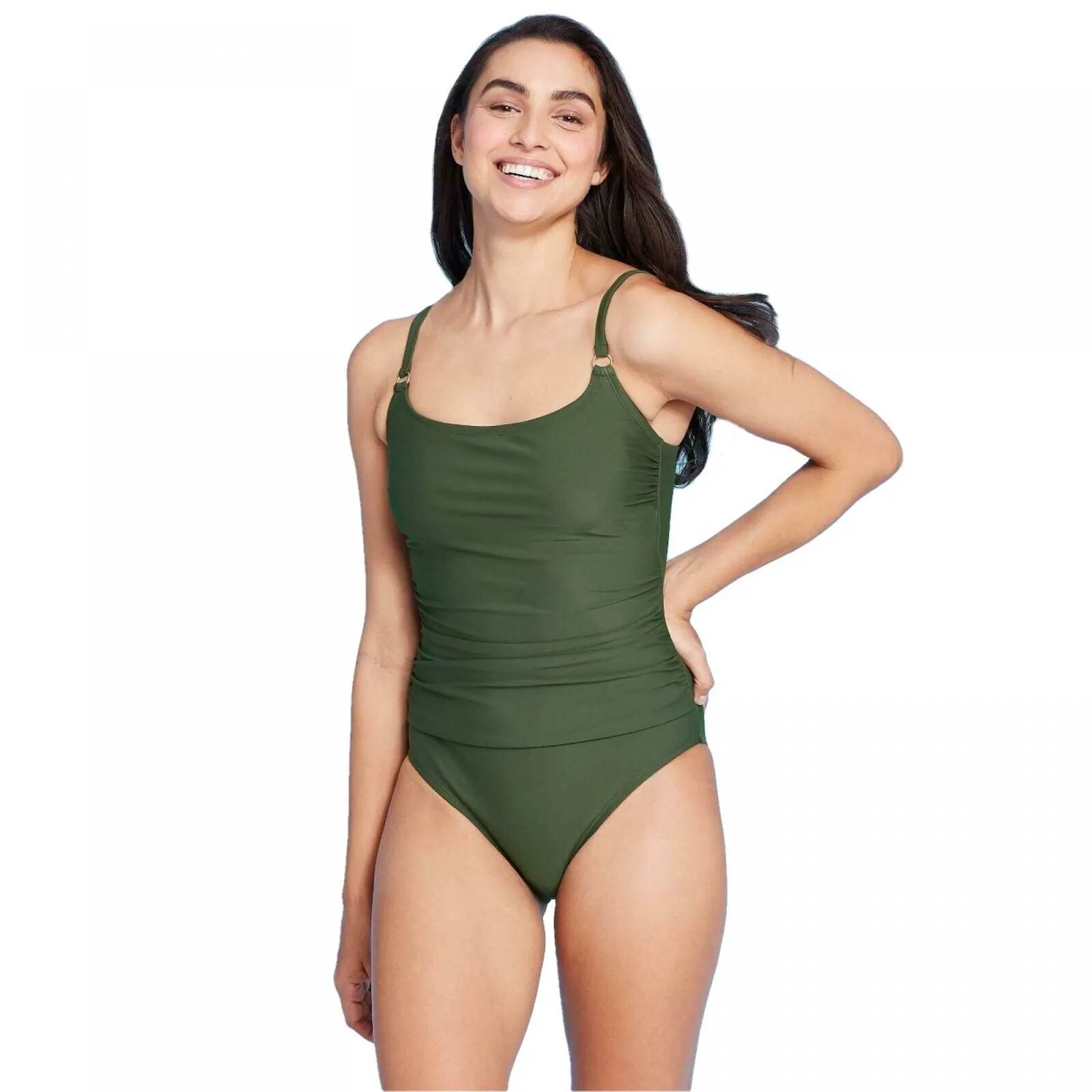 Kona Sol Women's High Coverage Scoop One Piece Swimsuit