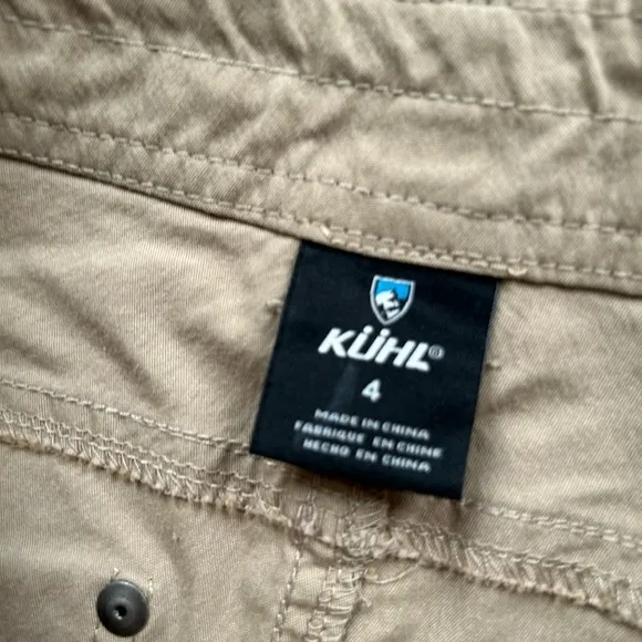 Kuhl Free Range Shorts 6 1/2&quot; Tan Size 4