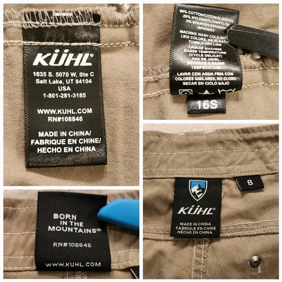 Kuhl Women’s Free Range Shorts 6 1/2&quot; Inseam Size 8