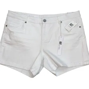 KUT From‎ The Kloth Katy Boyfriend White Denim Shorts Size 16 NWT Summer Outdoor