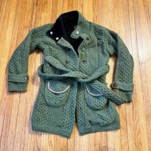 Kyber Outerwear Nepal Sweater Womens Small Fleece Lined Heavy Wool Knit Jacket