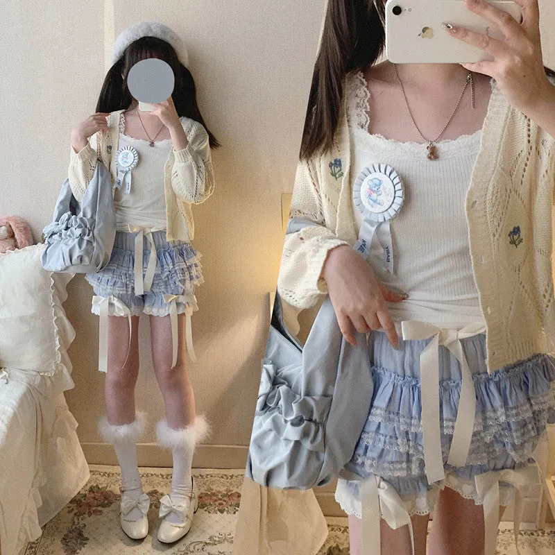 Lace Bow Shorts UB99185