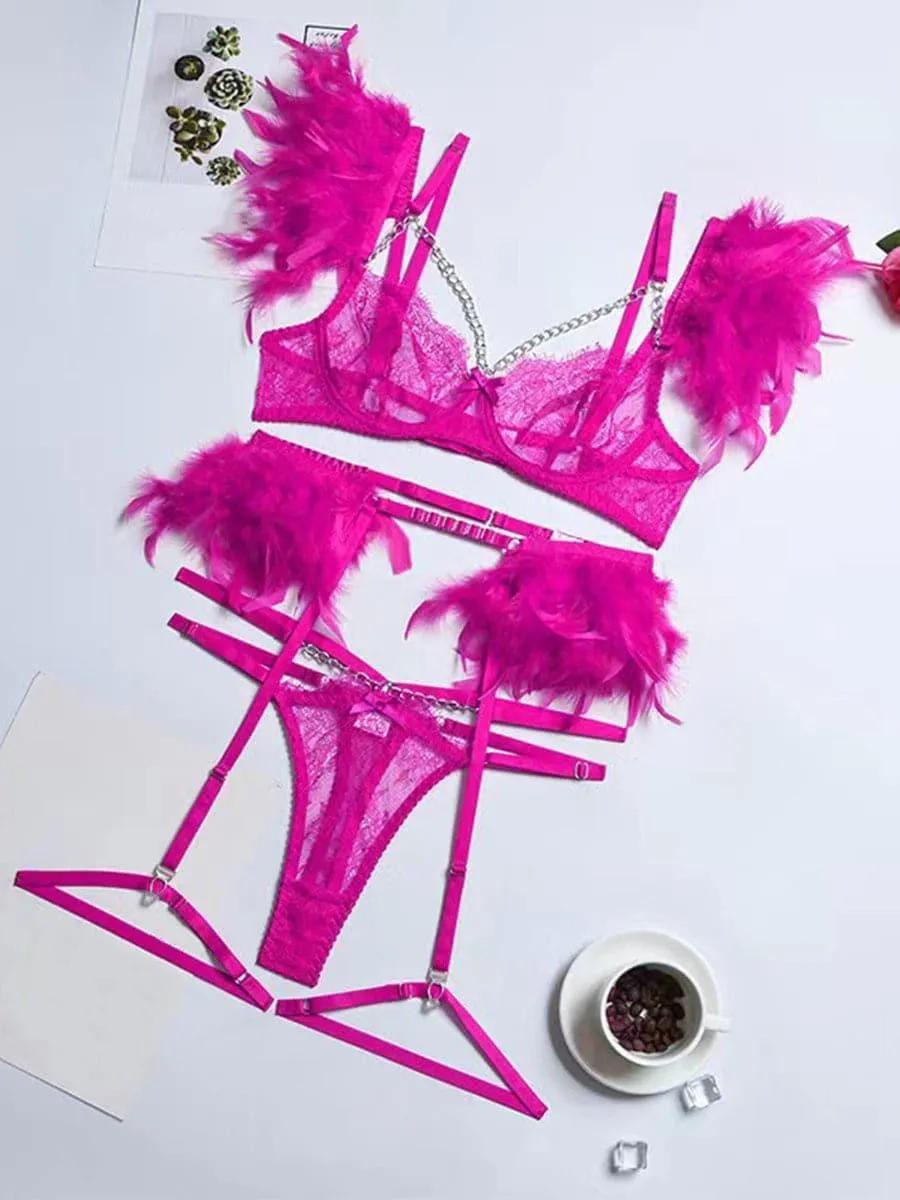 Lace Plumage Bra Set MSL002