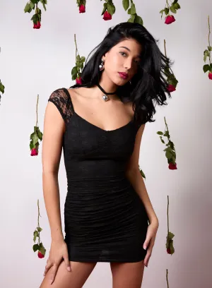 Lace Sweetheart Mini Dress