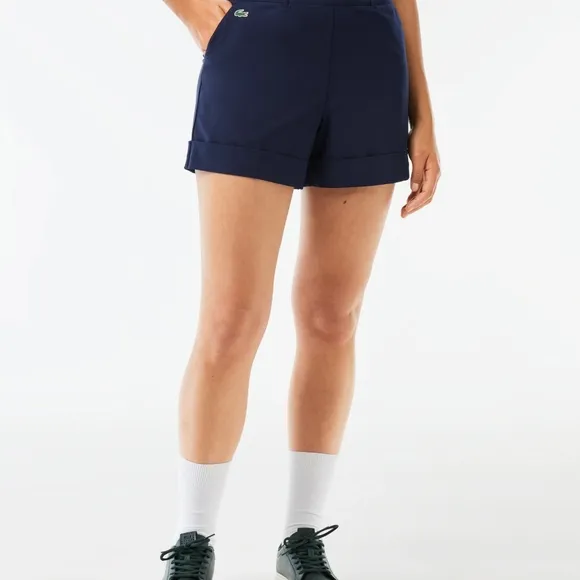 Lacoste Sport Women's Navy Golf Shorts NWT Size 34 Small