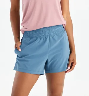 LADIES FREE FLY PULL ON BREEZE SHORT - PACIFIC BLUE
