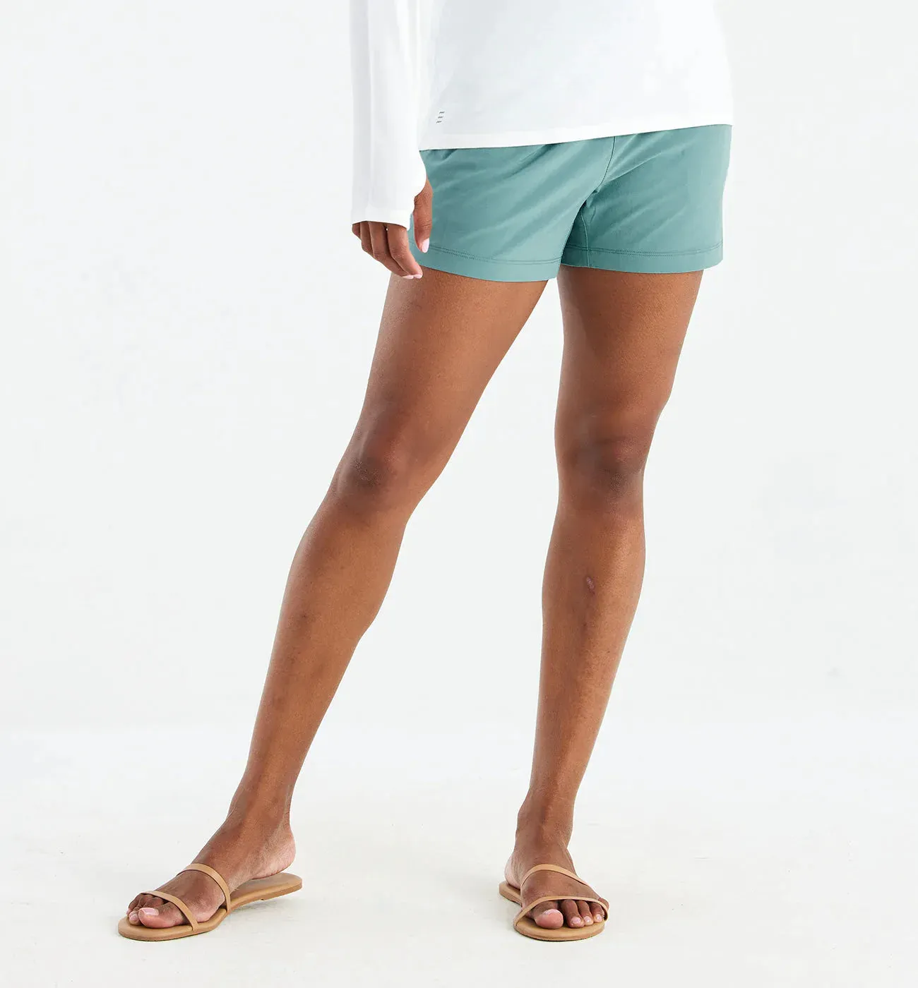 LADIES FREE FLY PULL ON BREEZE SHORT - SABAL GREEN