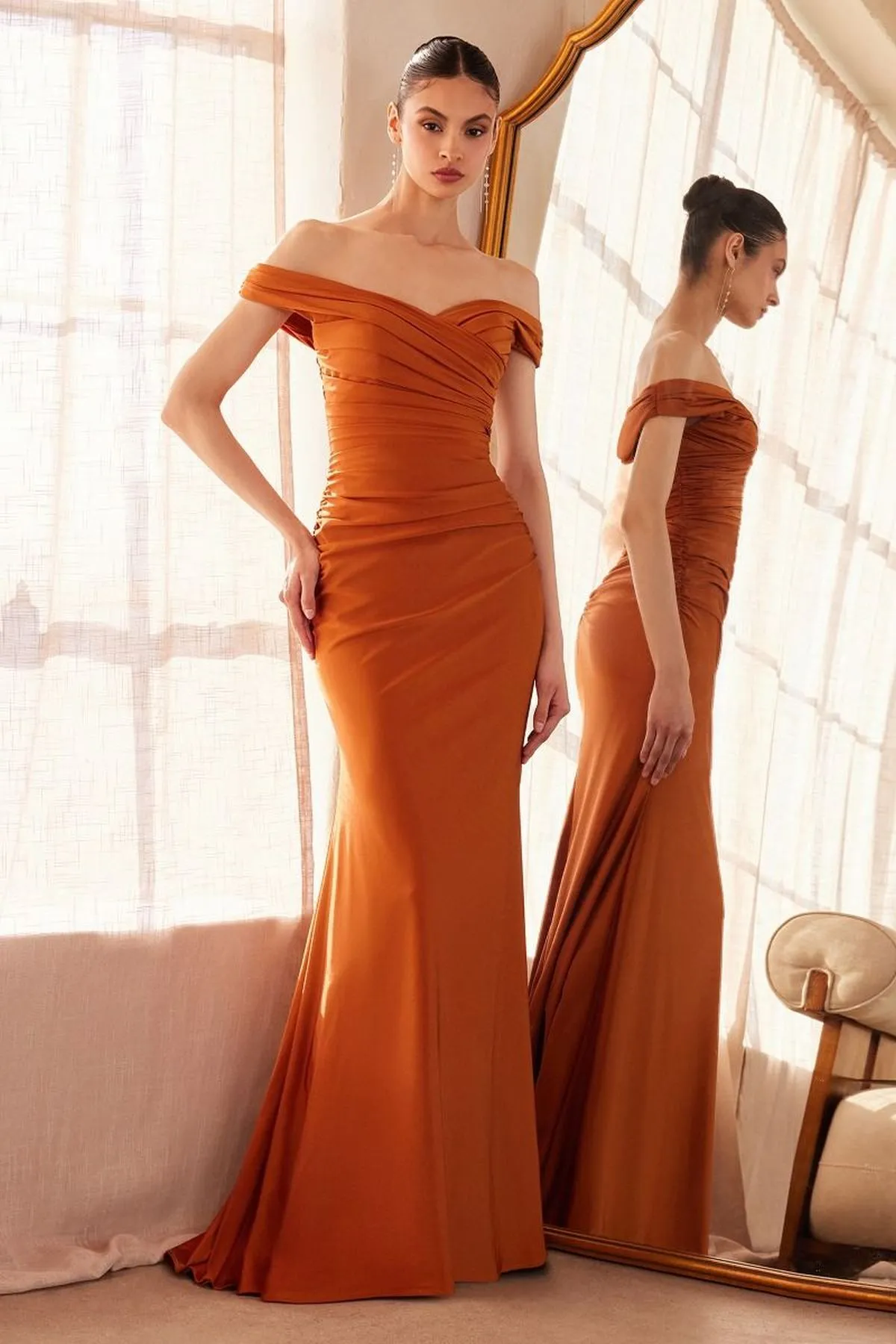 Ladivine Amoris T402 Dress Off the Shoulder Fitted Gown