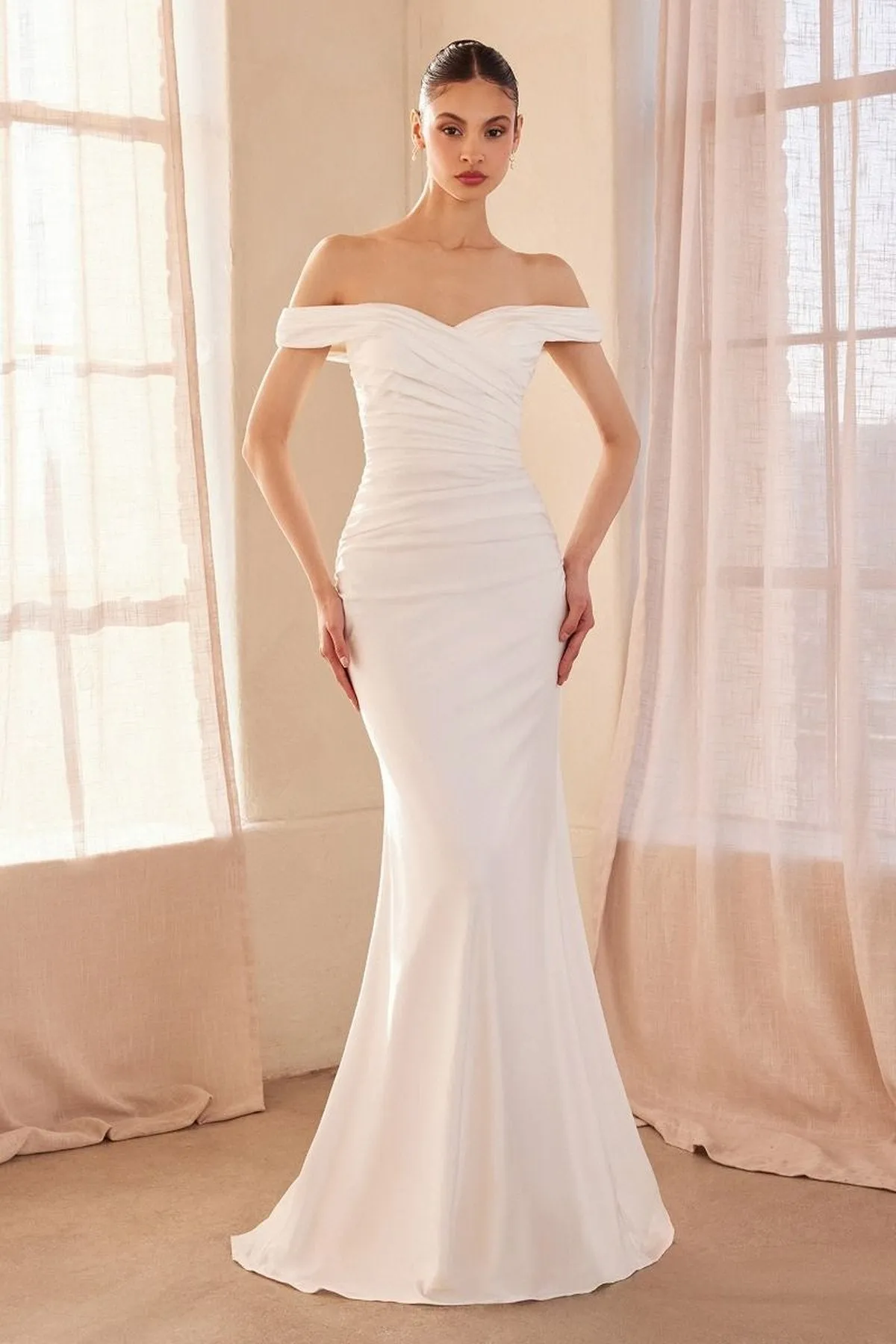 Ladivine Amoris T402 Dress Off the Shoulder Fitted Gown