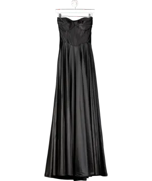 Ladivine Black A Line Satin Gown UK XS
