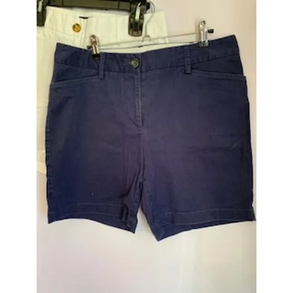 Land's End 4 Pair Bundle Size 8 Shorts Pink, White, Blue an Coral Womens