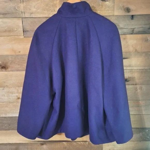 LANE BRYANT Purple Faux Wool Blend Cape Coat SZ 2X or 18/20