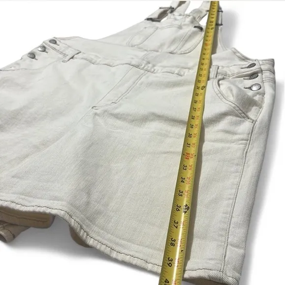 Lee Shortall overall shorts cream size 1X NWT