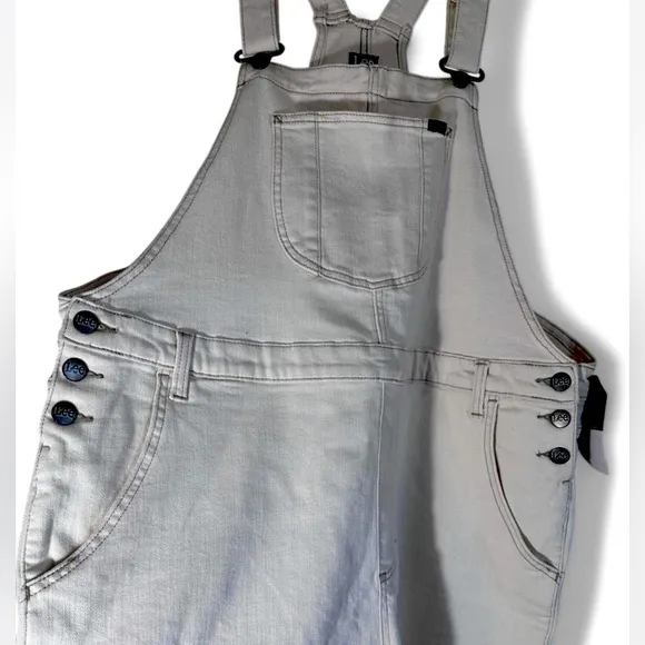 Lee Shortall overall shorts cream size 1X NWT