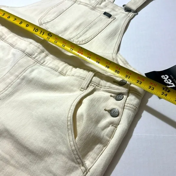 Lee Shortall overall shorts cream size 1X NWT