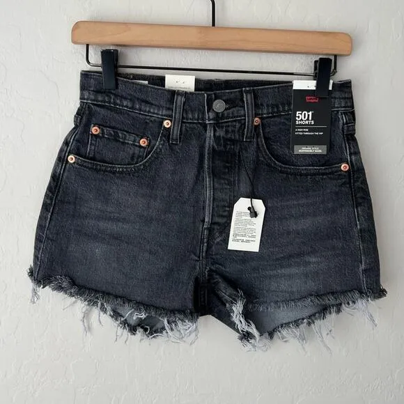 Levi’s 501 high rise jean shorts black 29 NWT