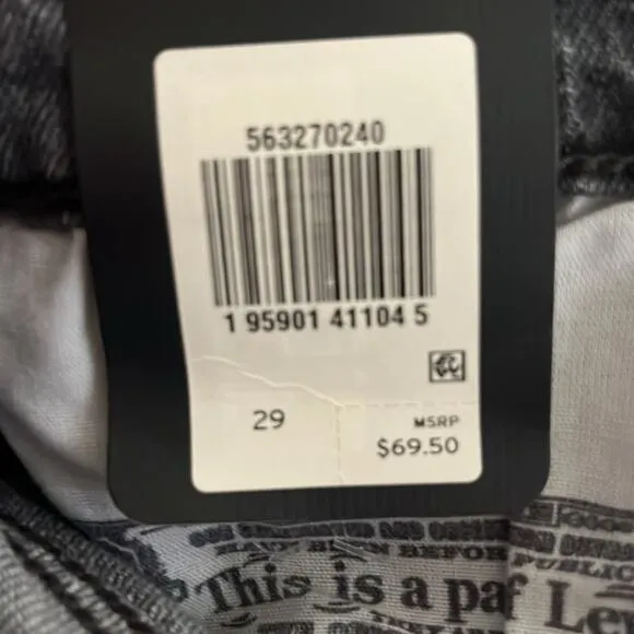 Levi’s 501 high rise jean shorts black 29 NWT